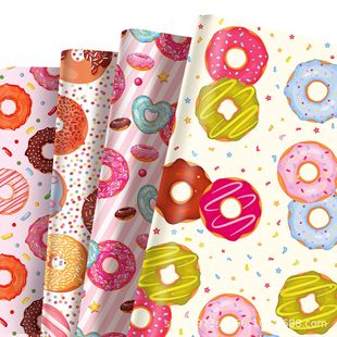 Wz046 Donut Dessert Cake Gift Decoration Paper Party Gift Gift Box Decoration Outer Wrapping Paper