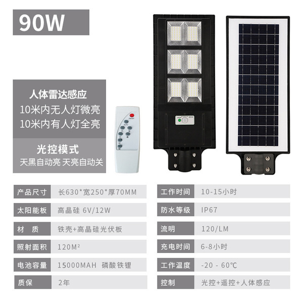 LED street lamp solar-powered