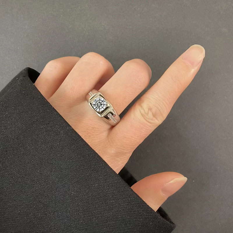 925 Sterling Silver Zircon Geometric Rings 925 Sterling Silver Rings display picture 8