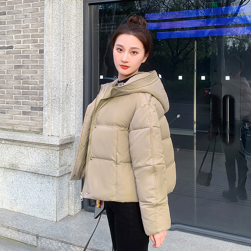 2023現物ダウン綿服女性の短い韓国版ゆるいins港風厚いパン服綿入れコート|undefined