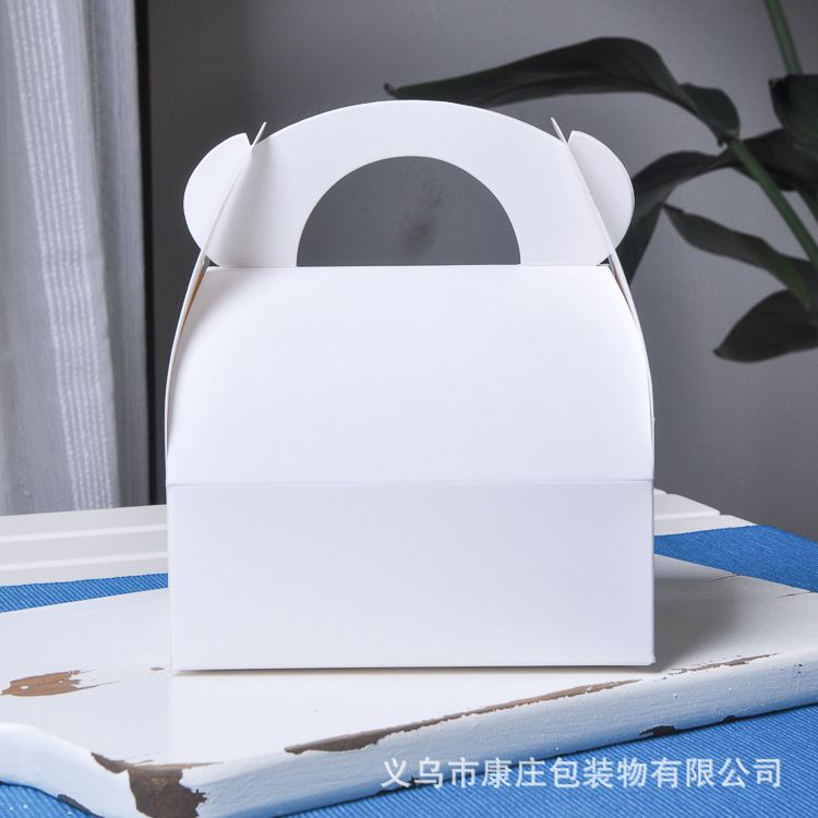 烘焙包装慕斯手提西点切块小蛋糕食品一次性打包盒迷你胖款糖果盒