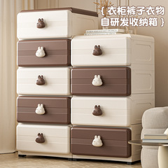 客廳收納架家用落地零食廚房儲物櫃玩具多層收納櫃抽屜式置物架