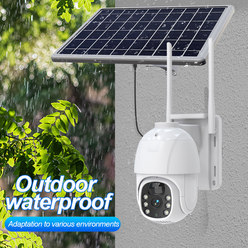 Nuevo juego de pelota transfronterizo cámara de vigilancia inalámbrica al aire libre 4G cámara solar de visión nocturna a color de alta definición