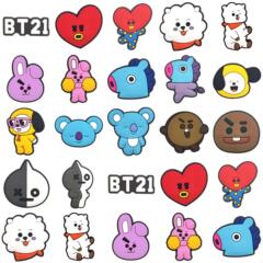 Hole Shoes Accessories BT21 Theme Shoe Clips DIY Shoe Accessories Cross-border Bestselling Disassembly Shoe Decor PVC Droplet Shoes