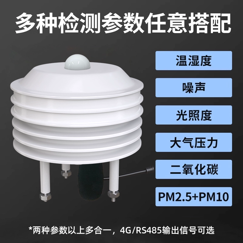Метеорологическая станция жалюзи температура, влажность, атмосферный свет, мониторинг пыли PM2.5pm10 жалюзи, углекислый газ