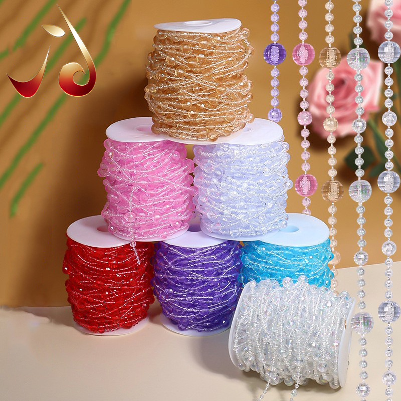 Acrylic Wedding Earth Beads Wedding Road Guide Wedding Scene Stage Ceiling Decoration DIY Door Curtain Bead Curtain Material