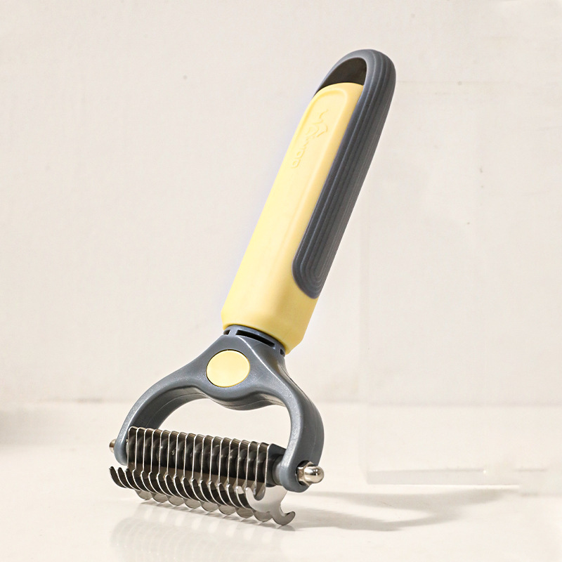 Peine de nudo abierto para mascotas Peine de pelo de perro Cepillo de pelo Teddy Golden Retriever Peine para perros medianos y grandes