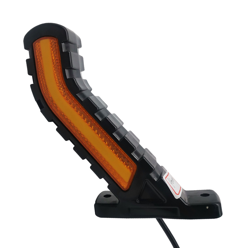 Fábrica de suministro de accesorios de camión pesado suministro de flujo de agua de dos colores flash LED camión lámpara lateral lámpara lateral lámpara luminaria