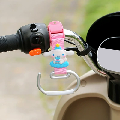 Other Electric Vehicle Accessories — Bicycles, Scooters, and Helmets - pink-long-belt-e-hook-cloud-cinnamon-dog-left