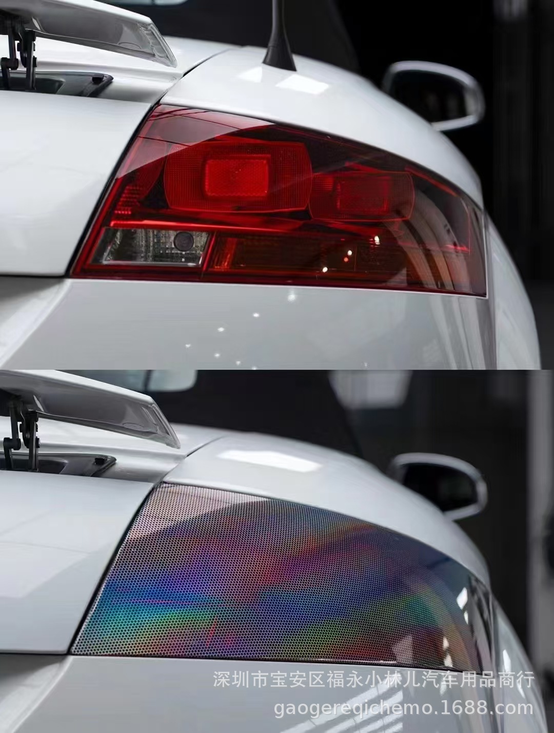 Cross-Border 6D Prism Honeycomb Rainbow Light Film Full Roll Car Tail Modification Laser Film Headlight Protective Film Trendy Modification