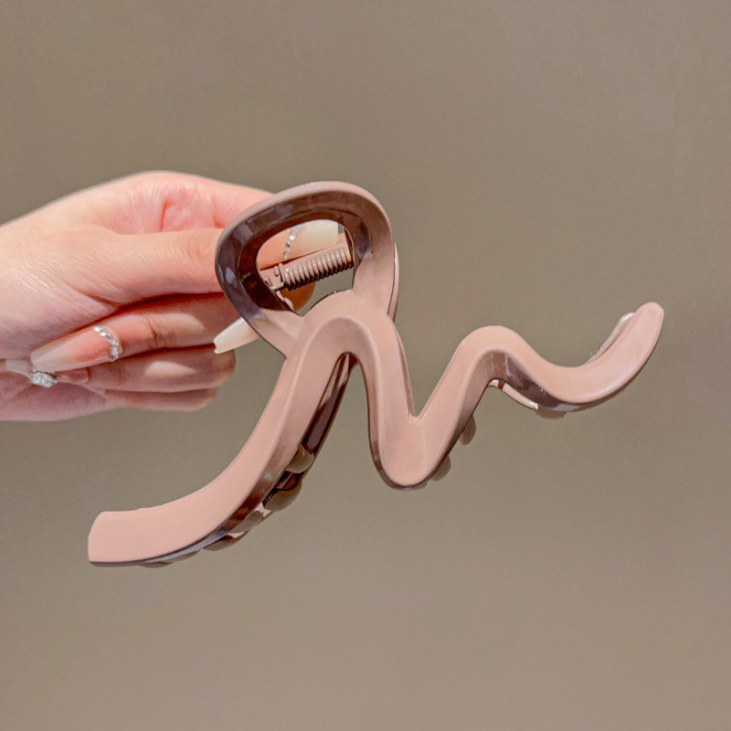 Clip de agarre, gran cantidad de cabello, horquilla esmerilada, horquilla simple, horquilla de tiburón, nuevo y exquisito tocado de alta gama, horquilla femenina