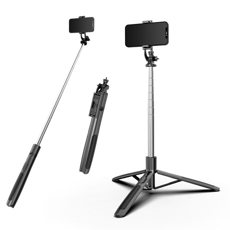 CYKE フロアスタンド型スマホスタンド ライブ三脚 卓上俯瞰撮影用 延長自撮り棒 補助光付き自撮り棒 NCC|undefined