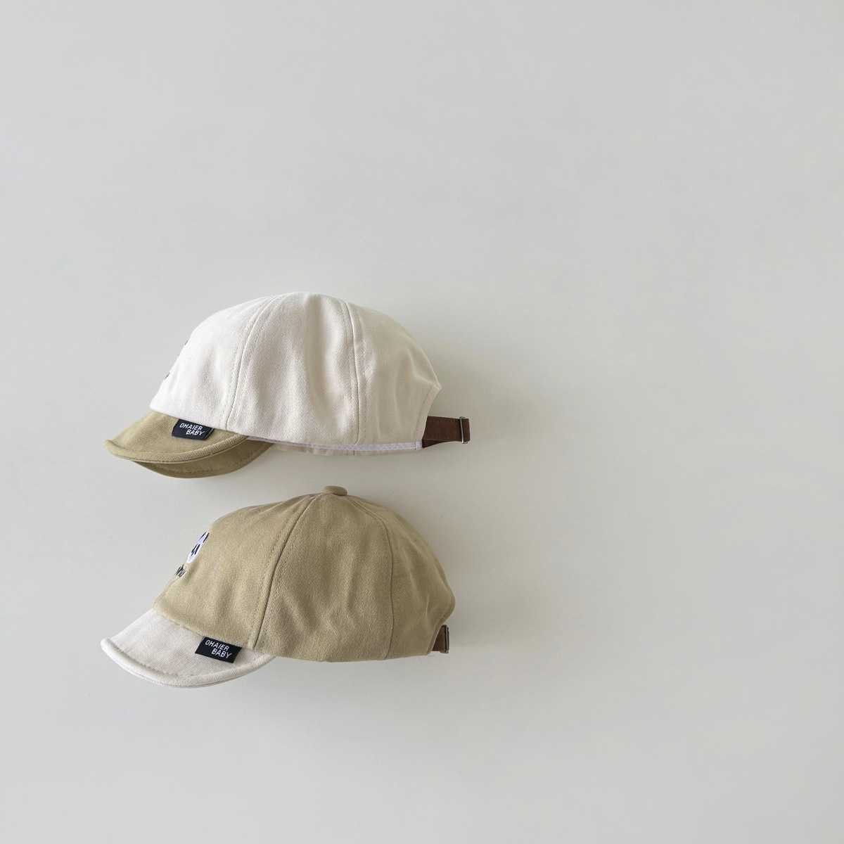 Unisex Baby muts Schattige panda borduurwerk zachte baby muts Baby honkbalpet_voghion.com