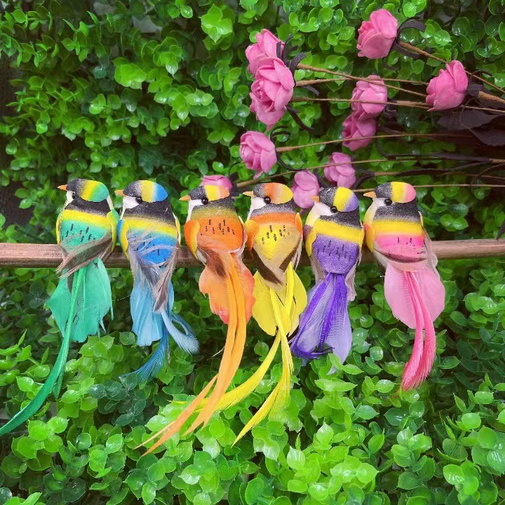 Моделирование садового украшения красочное перо имитация птицы