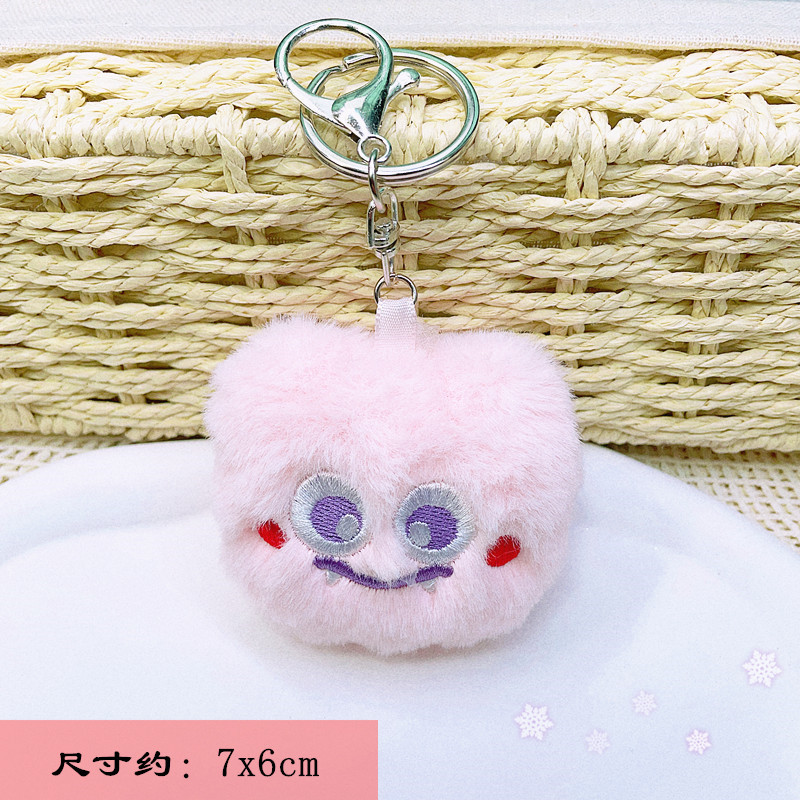 Zaino di peluche con piccolo mostro, piccolo ciondolo, grazioso portachiavi per auto femminile, anello per bambola, decorazione per borsa_voghion.com
