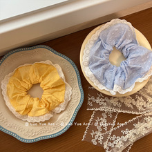 新款花边甜美大肠发圈软妹高级感发圈甜美温柔发饰小清新公主头饰