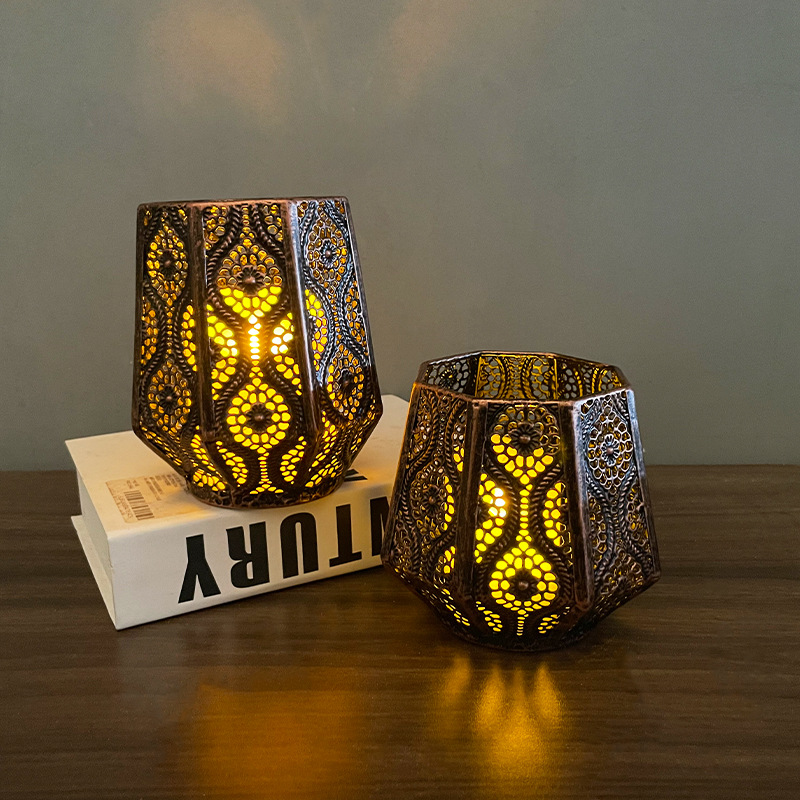 New Moroccan candle holder retro hollow...