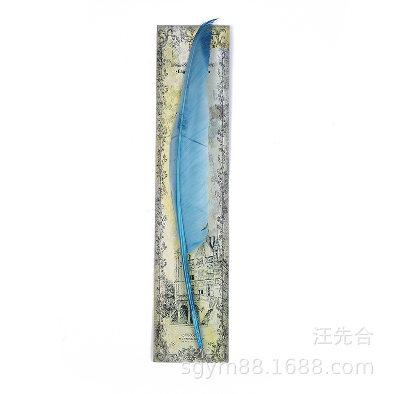 新款羽毛笔金属笔芯 圣诞节礼品 25-30公分毛质滑润，色彩靓丽详情图4