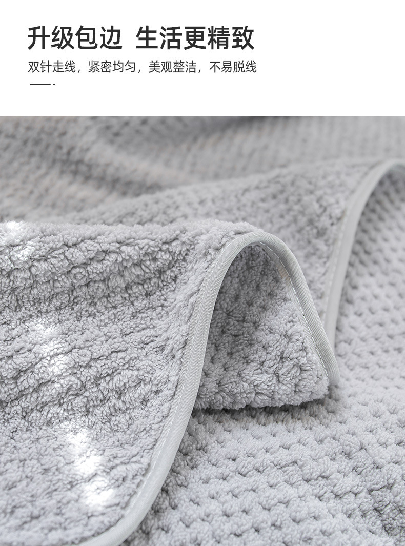 Coral Fleece Bath Towel 70x140cm Thick Absorbent Quick Dry Wrap Towel for Shower Beach and Home Use in use