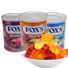 印尼进口FOX'S霍士水晶糖透明糖混合水果味硬糖180g 儿童糖果零食