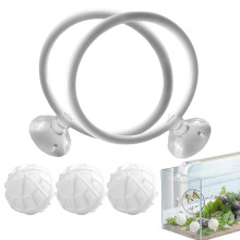 斗鱼训练环和过滤球套装斗鱼训练环带吸盘和硝化球鱼缸斗鱼玩具