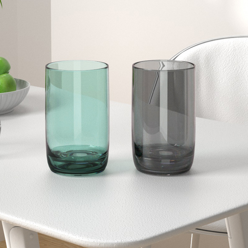 Taza de cepillo de dientes con forma de mango creativo taza de plástico para parejas de moda Hotel taza de lavado transparente multicolor