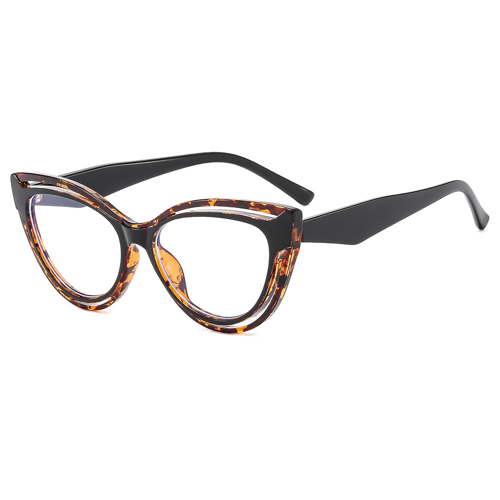 Nuevo bolso transfronterizo personalidad ojo de gato TR90 gafas anti-luz azul