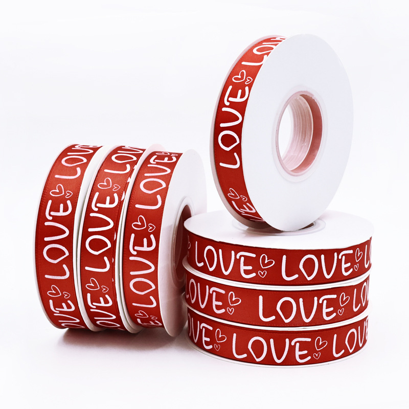 Qixi día de San Valentín amor cinta regalos adornos pastel decoración embalaje cinta de seda flores confesión fuente directa