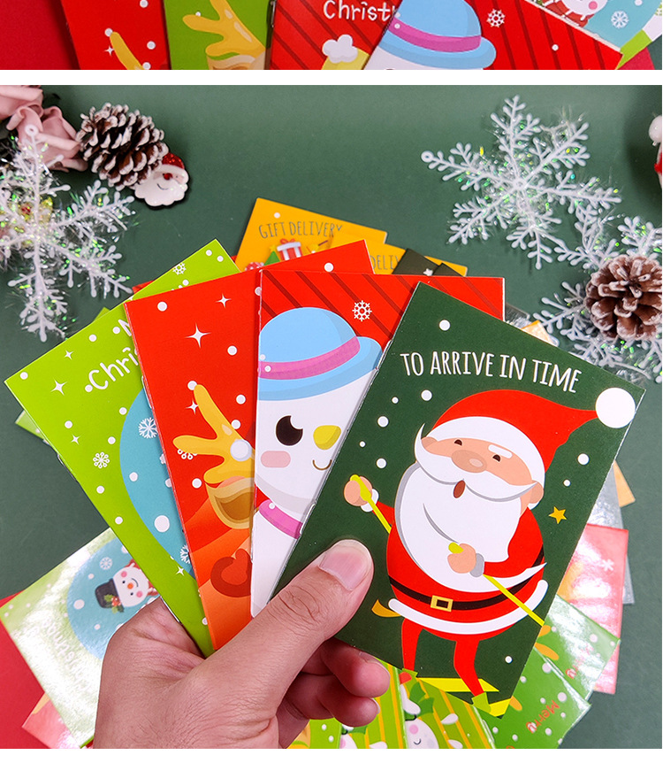 Christmas Children's Notes Prize Santa Snowman Portable Notebook Style Random display picture 1