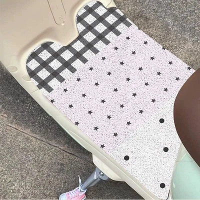wear-resistant, dirt-resistant, waterproof, easy to maintain, Universal Foot Pad - sweet-cool-black-pink-star-the-silk-loop-needs-to-be-cut-by-yourself-3050cm1119
