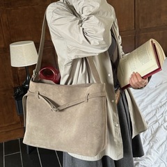 【朵朵】磨砂牛皮托特包包高级感实用大容量复古简约单肩手提包