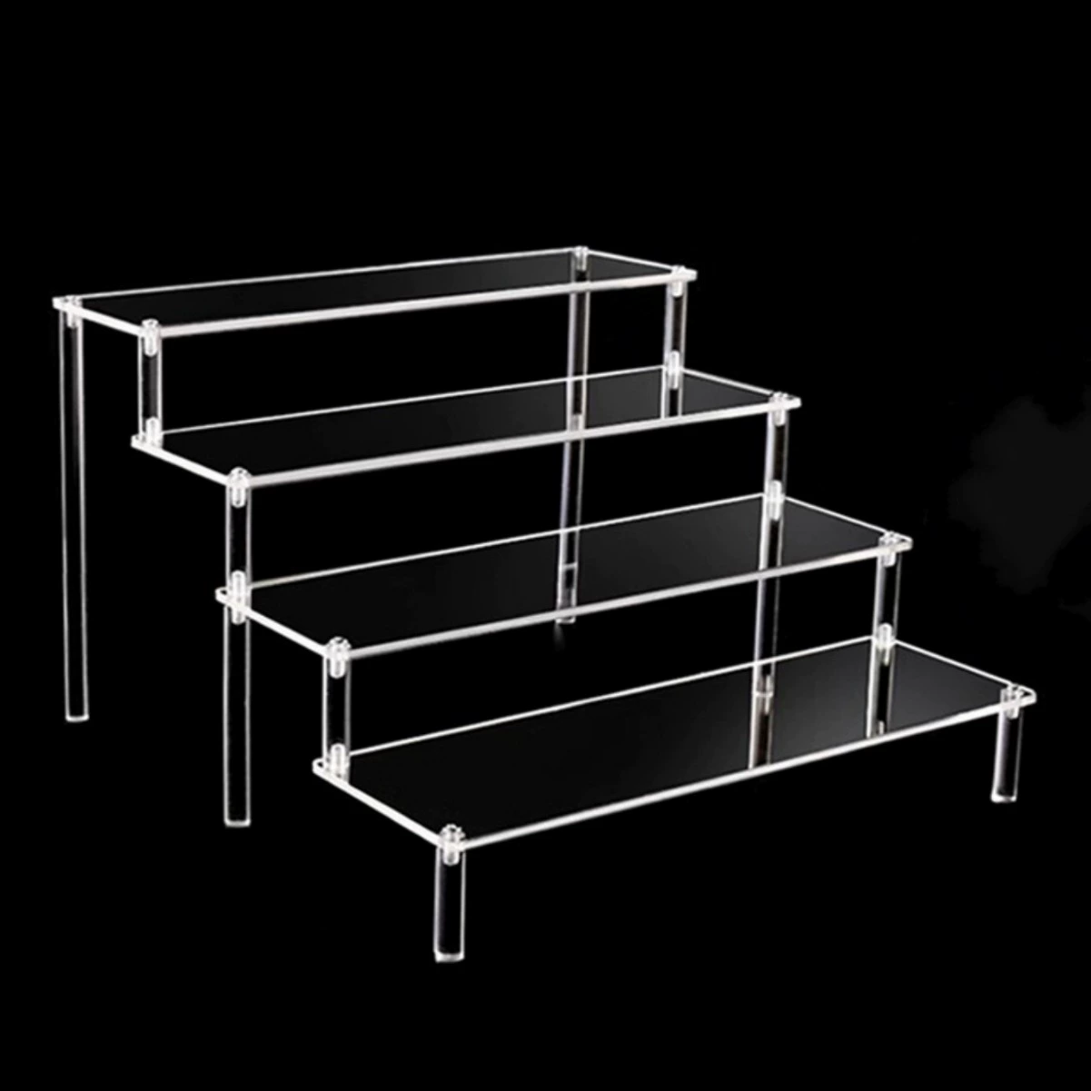 1pc акриловый дисплей стеллаж прозрачный ручной лестничный дисплей стеллаж слепой коробки стеллаж многослойный ювелирный дисплей