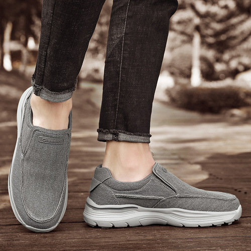 Factory Direct Sale Canvas Shoes Men's Old Beijing Cloth Shoes One-Piece Slippers Men's Thick Sole Extra Large 48 Size Shoes