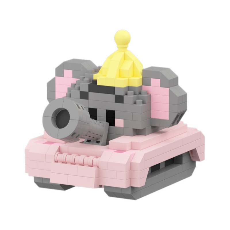 Panda Elephant Moe Team Mini Cartoon Tank Avión Compatible con Lego Modelo Juguetes para niños Regalos