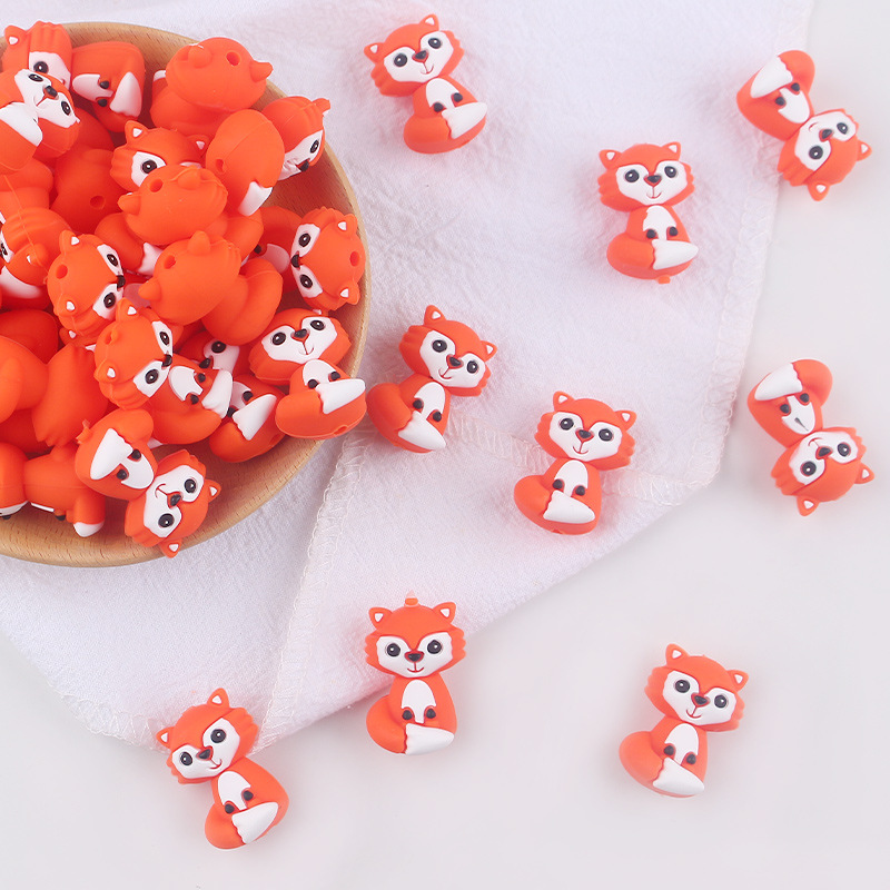 Productos creativos de bricolaje para bebés Little Fox Joyería de silicona Pezones para bebés Cadena anti-caída de dientes molares Accesorios para pulseras