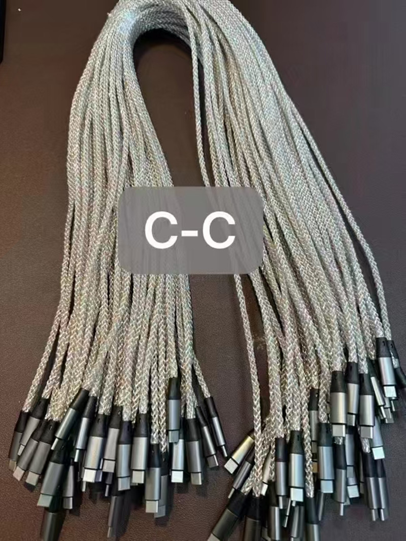 RGB 1-to-3 Data Cable Car-mounted LED Gradient Light Applicable Android Apple Huawei Type-C 3-in-1 Fast Charging Cable