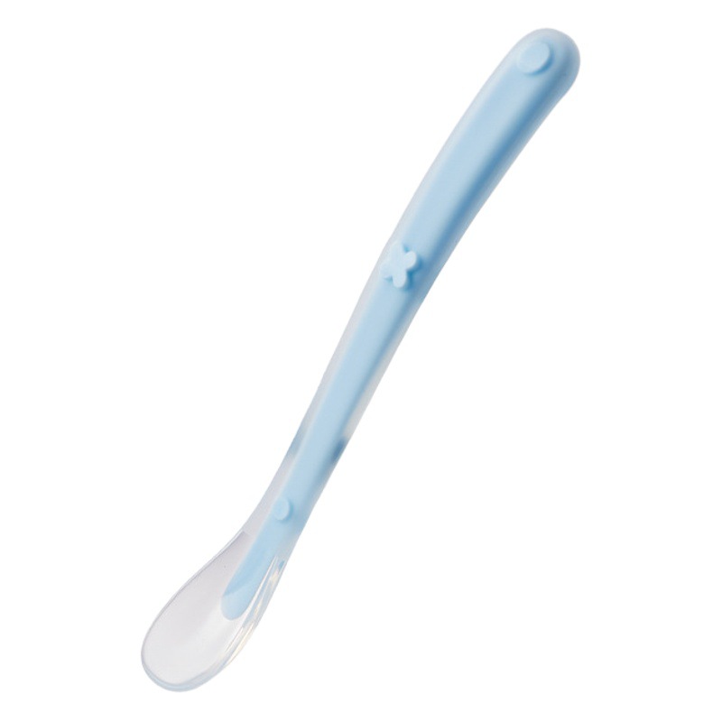 Cross-border hot selling baby silicone spoon soft head soup spoon baby training spoon children's tableware complementary spoon foreign trade manufacturers