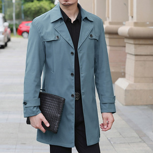 Men's Jacket Autumn and Winter 2024 New Casual fleece-lined Thickened Jacket Lapel plus size High-grade Mid-length Coat