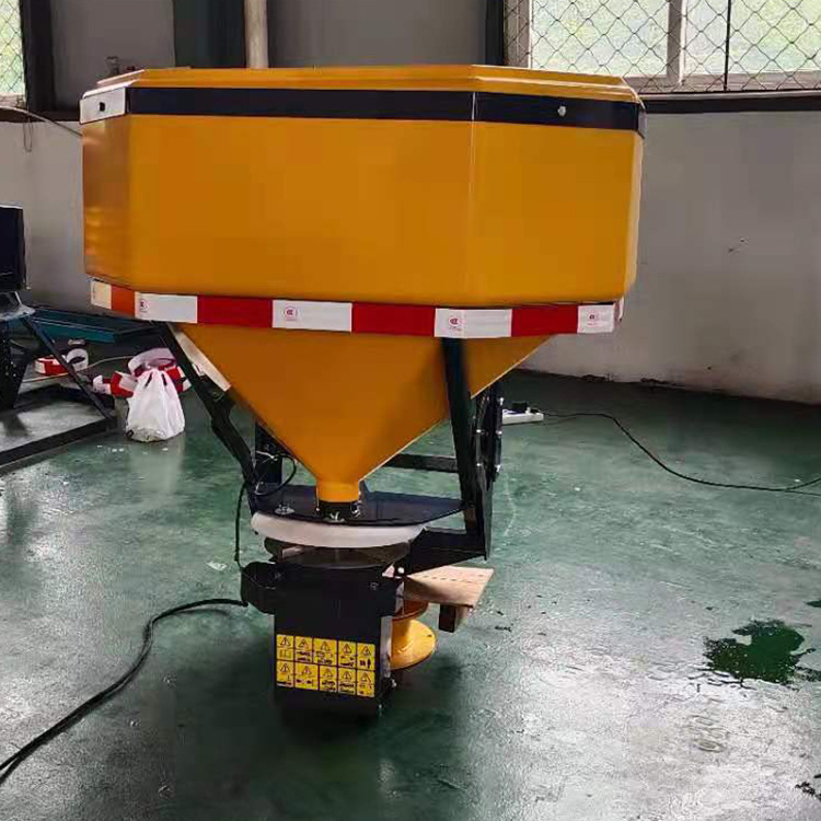 12/24v通用电动融雪剂撒盐机 不锈钢后挂式工业盐撒布机 均匀出料