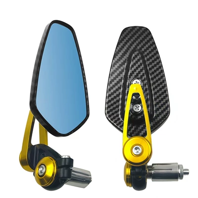 Reflector Carbon Brazing Pattern, Motorcycle rearview mirror - gold