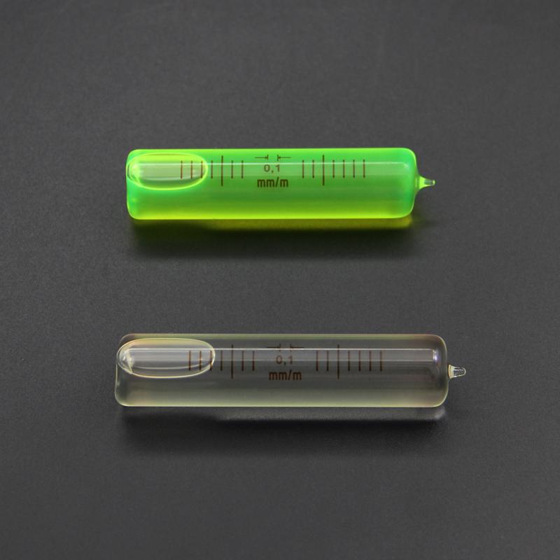 高精度玻璃水准泡20秒水平泡透明水泡0.1mm/m玻璃管圆柱水平仪