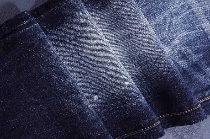Men's Retro Blue Washed Jeans With Paint Splatter Effect Slim Fit Stretch Skinny Denim Pants Functional Design_viptrois.com