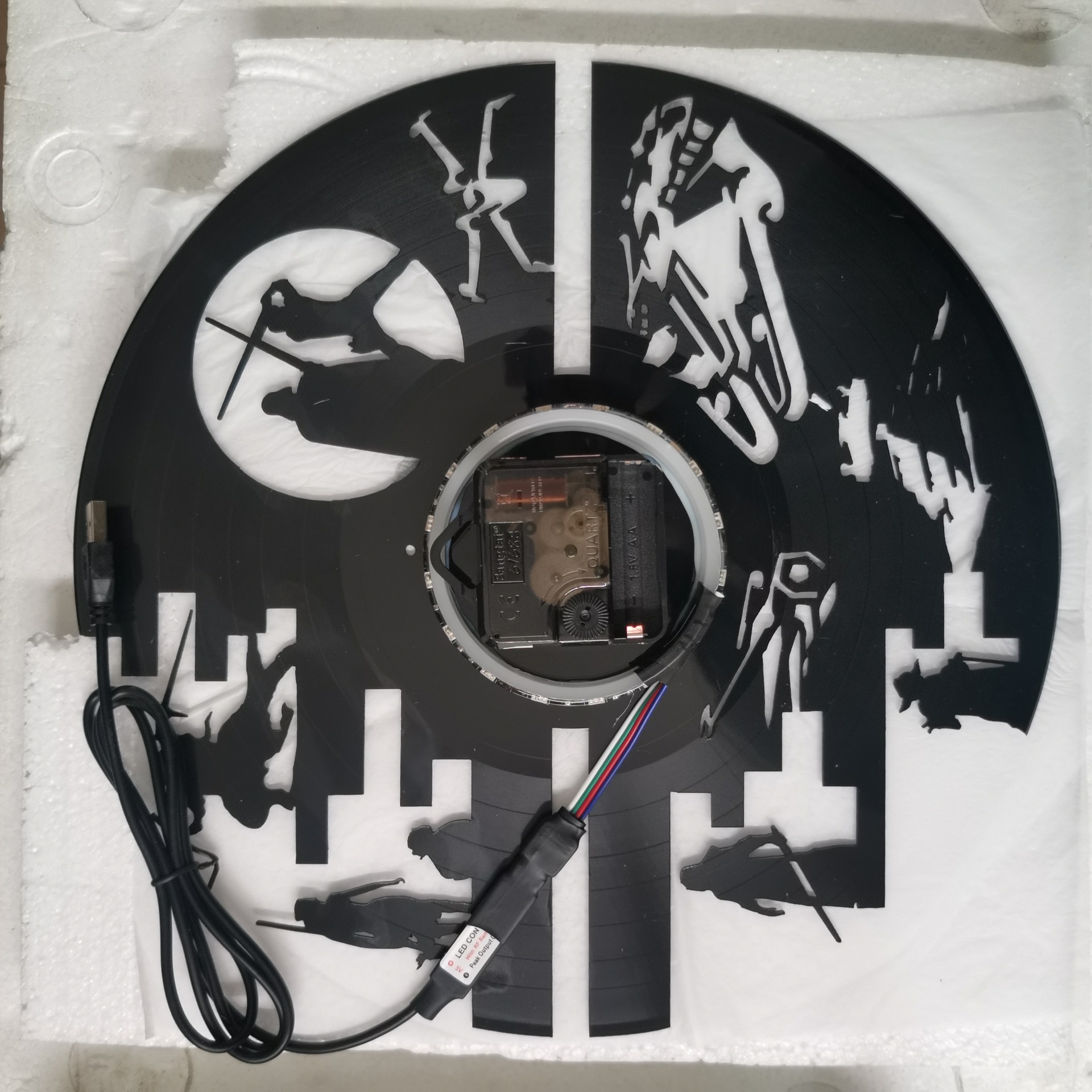 Reloj de pared de vinilo, decoración de la sala de estar, cumpleaños, vacaciones, regalos