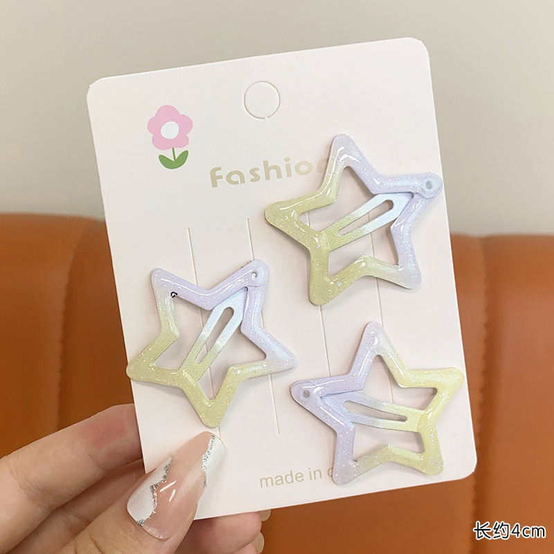 Mayorista de clips de cabello de estrellas de color niñas lindas clips de frangeo lateral clip de cabello rotos clip de cabello de niña roja corazón bb clip de cabello image 26
