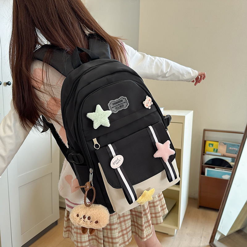 2025 nueva mochila de ocio del campus, mochila versátil de alto valor para estudiantes de primaria y secundaria, mochila de gran capacidad de moda