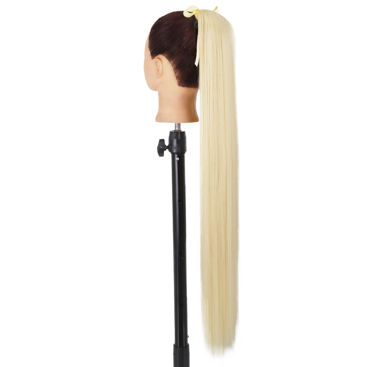 85CM correa de cola de caballo fibra química peluca damas 34 pulgadas extensiones de cabello recto