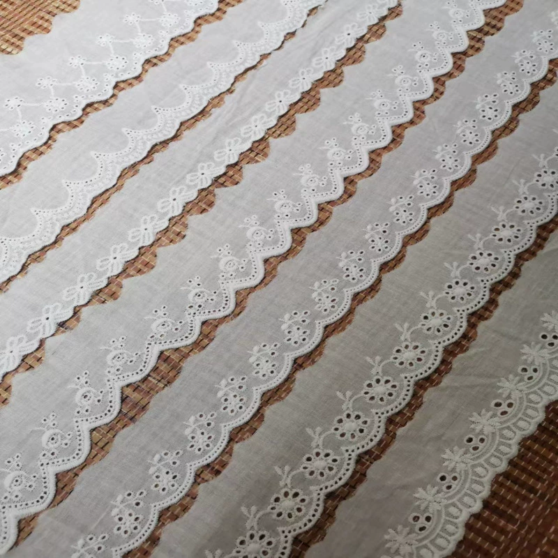 Спот-плотный хлопковый вышитый кружевной декор чистый хлопок край DIY хлопковая ткань кружевная отделка аксессуары для одежды