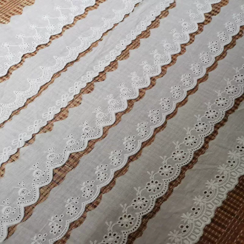 Спот-плотный хлопковый вышитый кружевной декор чистый хлопок край DIY хлопковая ткань кружевная отделка аксессуары для одежды