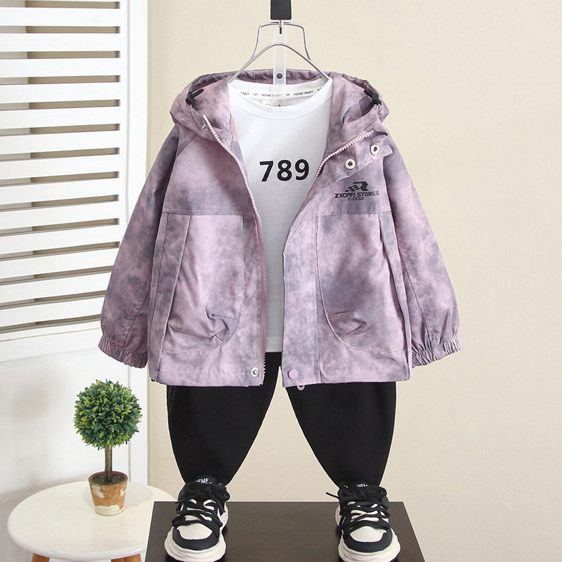 6219 Chaqueta para niños Ropa de otoño Chaquetas coreanas de primavera y otoño para niños de estilo occidental 2025 Chaquetas de principios de otoño para niños nuevos