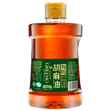 有机胡麻油909ml 内蒙古热炒亚麻籽油食用油儿童孕妇